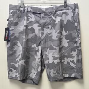 RLX Ralph Lauren Golf Men's 36 Gray Camo Water Repellent Stretch Shorts